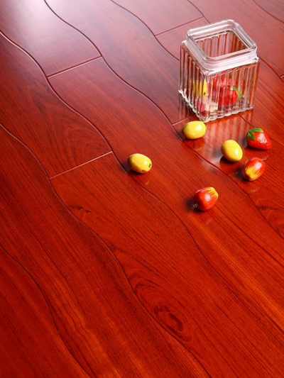 Curved jatoba flooring
